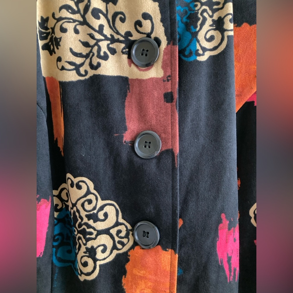 Briggs New York Multicolor Abstract Jacket Size S - Picture 3 of 7